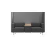 Soft Seating BE SOFT Doppelsitzer mit Tisch grau 1