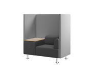 Soft Seating BE SOFT Einzelsitz mit Tisch grau 2