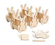 Holzkörbchen Hase 6 Stück 1