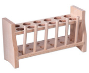 Reagenzglasgestell aus Holz 2
