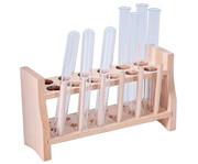 Reagenzglasgestell aus Holz 3
