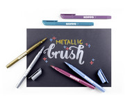 Kores® Fasermaler Style Brush Marker Metallic 6 Stück 3