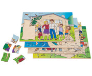 Moderne Familie Set mit 4 Puzzles 2