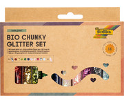 Bio Glitter Set Flocken 10 Dosen + 1 Deko Kleber 2