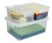 Betzold Aufbewahrungsboxen Set weiß transparent 3 teilig 1