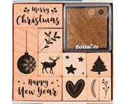 folia Motivstempel Set Christmas 2