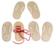 Fädelschuh inkl Schnüre 6er Set 1