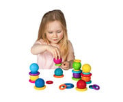 Balancespiel Fröbel Kugeln und Ringe 2