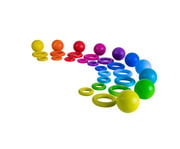 Balancespiel Fröbel Kugeln und Ringe 5