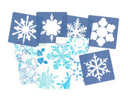 Schablonen Set Schneeflocken 12 Stück 2