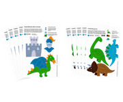 Prickel Vorlagen Dino und Ritterburg 10 Stück 1