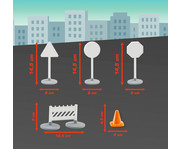LENA® Verkehrszeichen Set 17 tlg 4