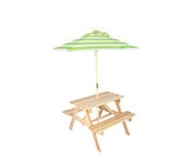 Esschert Design Kinder Picknicktisch mit Sonnenschirm 1