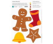 Prickel Vorlagen Nikolaus und Lebkuchen 10 Stück 3
