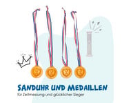 XXL Partyspiele Set mit 5 Spielen & Medaillen 4