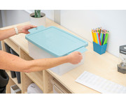 Betzold Aufbewahrungsbox 16 x 39 5 x 27 5 cm weiß transparent Naturfarben 5