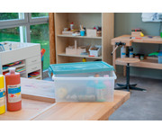 Betzold Aufbewahrungsbox 16 x 39 5 x 27 5 cm weiß transparent Naturfarben 7