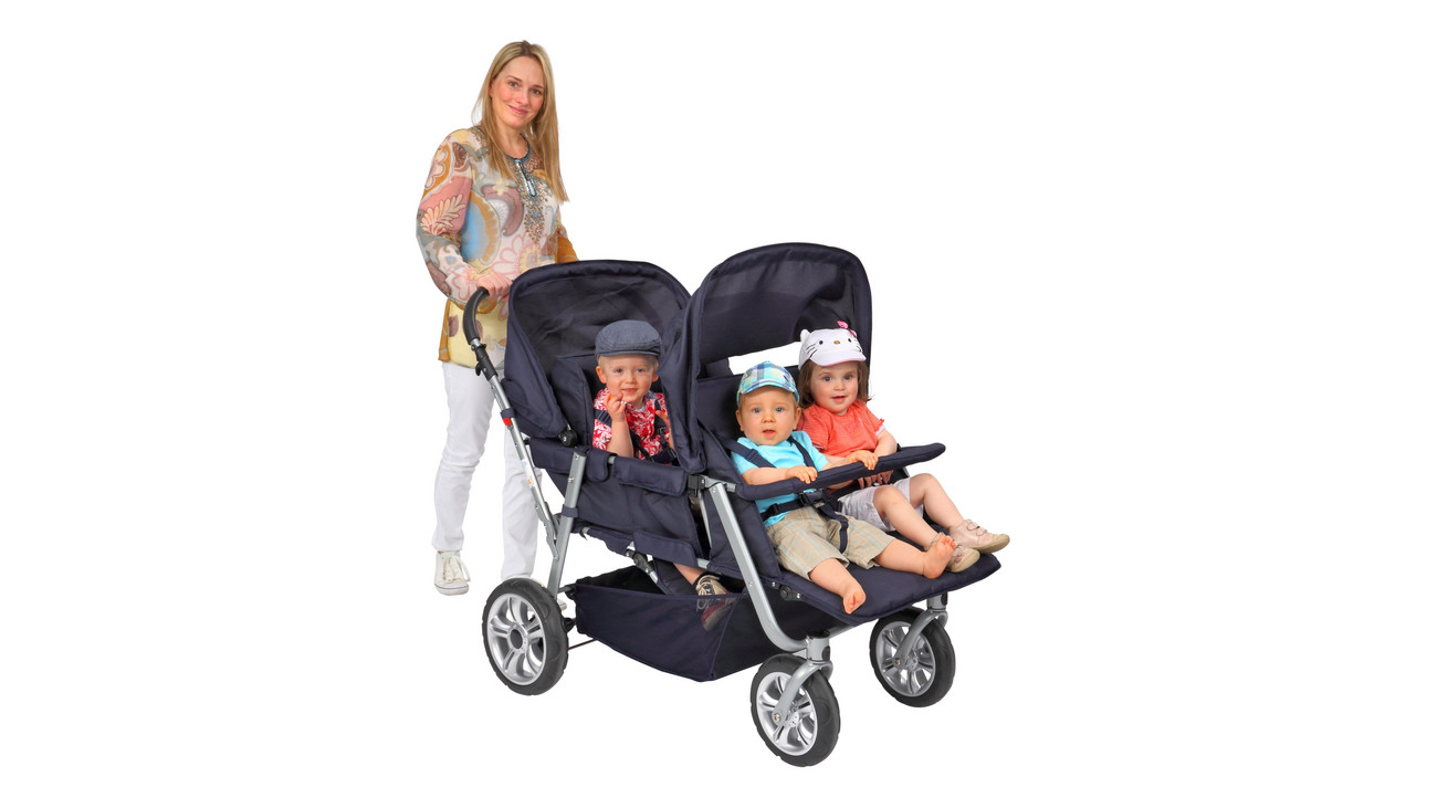 kinderwagen für vierlinge W4 Luxe Quad Kinderwagenwagen (4 Sitzer) l WonderFold – WonderFold-EU main image 0
