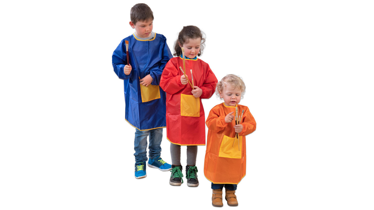 Malkittel Aus Baumwolle Für Kinder – 60 X 50 Cm, Weiß & Zum Bedrucken Geeignet