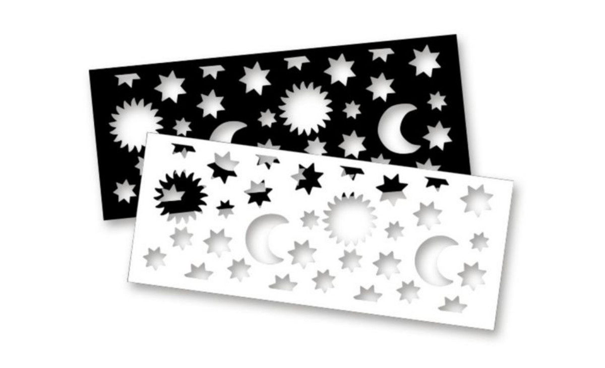 Sonne-Mond-Sterne-Laternen-Zuschnitte, 10 Stück