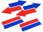 Bodenmarkierungsset Linien & Pfeile 8 tlg