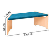 EduCasa Trapezbank mit Teppich 2