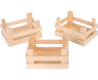 Obstkisten aus Holz 3er Set