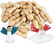 Holzfiguren versch Formen blanko 50 Stück 2