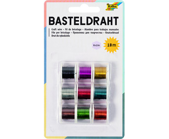 folia Set bunter Basteldraht 9 tlg