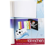 Blanko Papierfähnchen rechteckig 20 Stück 1