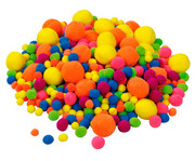 Neon Pompon Bälle 500 Stück 1