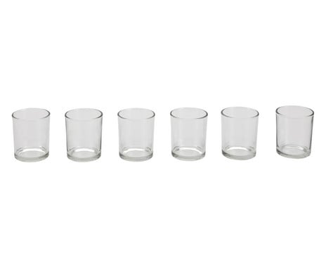 6 Glas-Windlichter