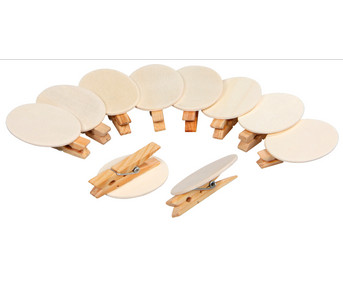 10 Blanko Namensschilder aus Holz