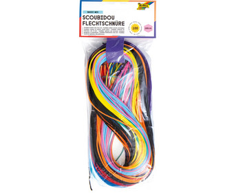 folia Scoubidou Flechtschnüre Basic Mix 100 cm 100 Stück