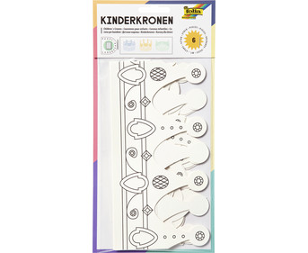 folia Kinderkronen Bastelset mit 6 Kronen
