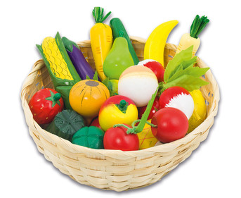 goki Obst und Gemüse im Korb 21 tlg