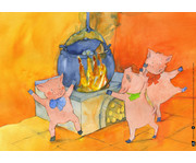 Die drei kleinen Schweinchen Kamishibai Bildkartenset 2