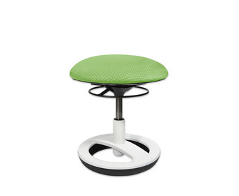 Hocker Round niedrig mit Alu Standfuß
