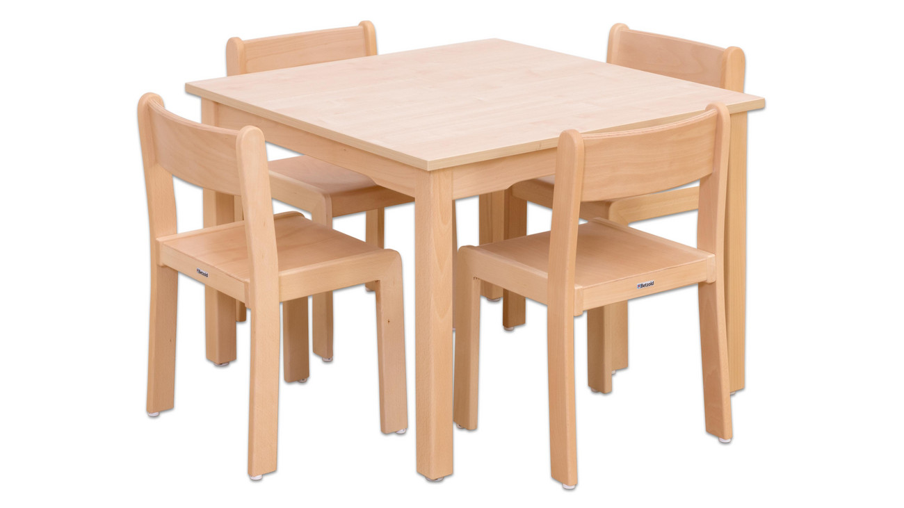 Möbel-Set Quadro Sitzhöhe 30 cm, Tischhöhe 52 cm Ahorn ...