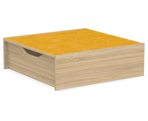 EduCasa Podest - Quadrat mit Rollkasten 75 x 75 cm