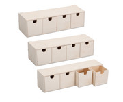 Schubladenbox aus Holz 4 Fächer 7