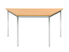 Vielzweck Trapez Tisch 140 x 70 x 70 mit runden Tischbeinen