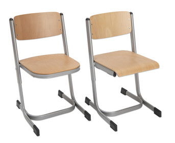 Schülerstuhl mit Doppel U Fuß höhenverstellbar