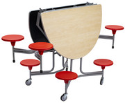 Tisch Sitz Kombination oval 8 Hocker 5