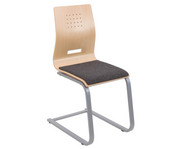 Schülerstuhl mit Buchenholzschale mit Sitzpolster 1