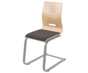 Schülerstuhl mit Buchenholzschale mit Sitzpolster 2