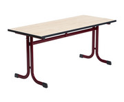Zweier Schülertisch C Fuß ohne Drahtkorbablagen 1