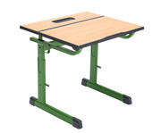 Ecoflex Einer Schülertisch höhenverstellbar ohne Drahtkorbablage 1