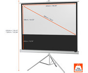 Stativleinwand Economy 3