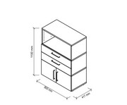 Betzold Flexwall Kombischrank 3 OH 2 Schübe 2
